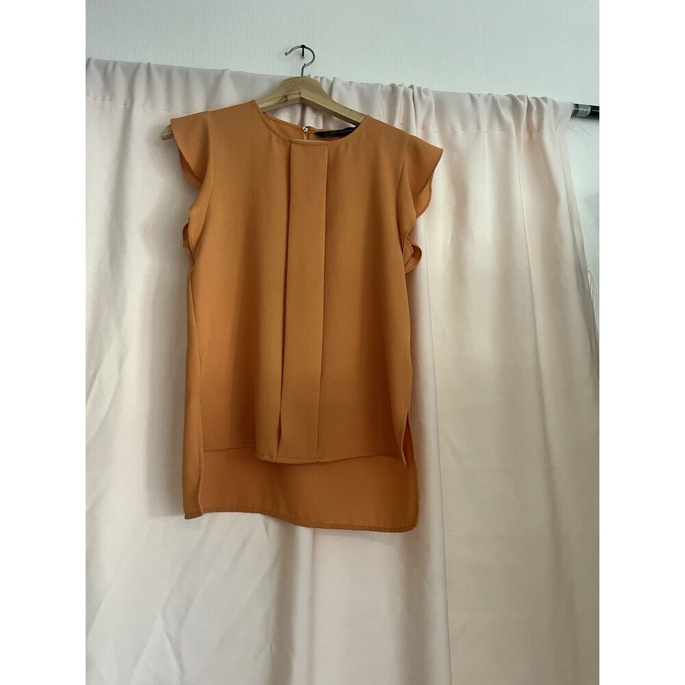 Zara Sleeveless Blouse Color Mustard Yellow Size Xs